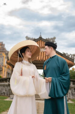 Bạch Ngọc Trúc Lâm - Bản giao hưởng sắc trắng xanh cho đôi lứa yêu Cổ phục cưới
