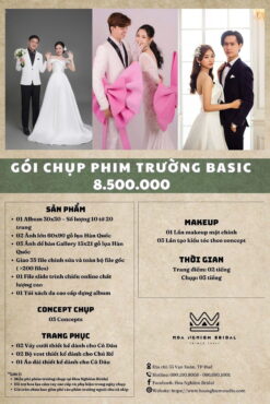 Báo giá chụp ảnh cưới phim trường tại Huế - Gói Basic