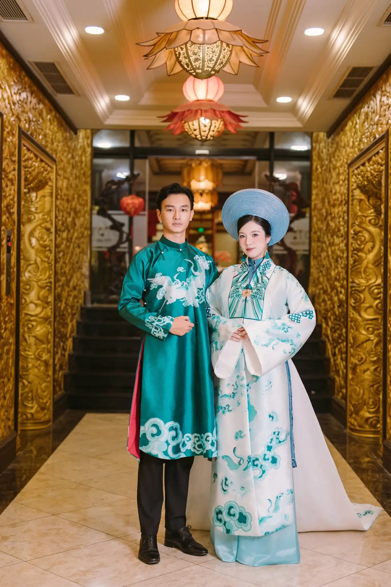 Bạch Ngọc Thanh Duyên - Cổ phục cưới Ngũ Thân và Nhật Bình cách tân